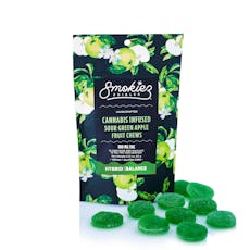 Smokiez 100mg Gummies Sour Green Apple 1:1 Hybrid