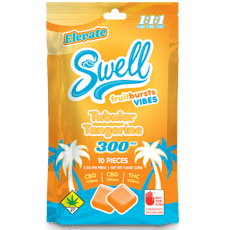 Tubular Tangerine 1:1:1 THC:CBD:CBG 300mg 10pk Vibes - Swell