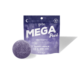 GRÖN | Blackberry 1:1 CBN | 100mg Mega Gummie Pearl