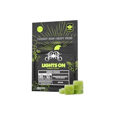 Heavy Hitters Lights On Energy 2:1 (THC:THCV) Green Crack Gummies 5pk 20mg