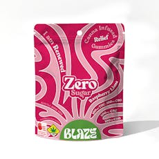 Blaze Gummy 1:1:1:1 Raspberry Lime Zero Sugar 400mg