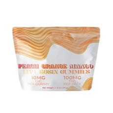 Tru Infusion Edibles: Live Rosin Peach Orange Mango (I) 100mg