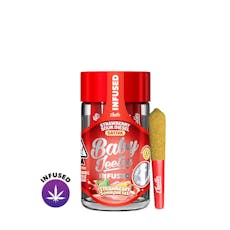 Baby Jeeter - Strawberry Sour Diesel (Sativa) Rosin Enhanced 5pk Preroll 2.5g