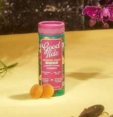 Good Tide | Passion Fruit | Indica | 1:1:1 THC:CBD:CBN | Infused Rosin | 10 Pack Gummies | 100mg