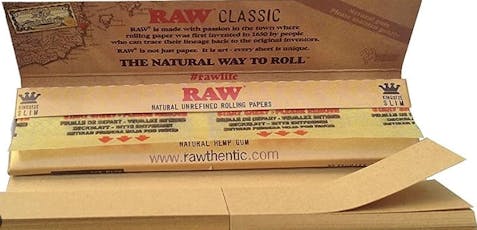 Classic Raw Rolling Papers (W/ Tips) King Size