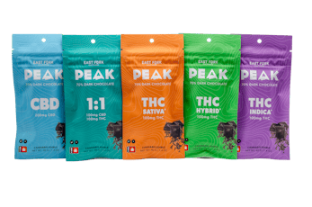 East Fork Peak 1:1 CBD:THC Dark Chocolate Chocolate bar