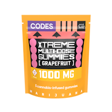 Codes: Xtreme Gummies | Grapefruit | 1000mg | 10pk