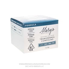 Mary's Medicinals | Ensemble Effect Transdermal Compound (1:1:1 THC:CBD:CBG - 300mg Total)