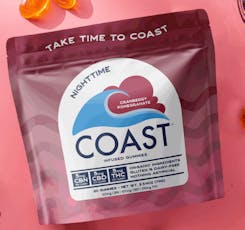 Coast Edibles 4pk/5mg- Cranberry Pomegranate CBD:CBN:THC