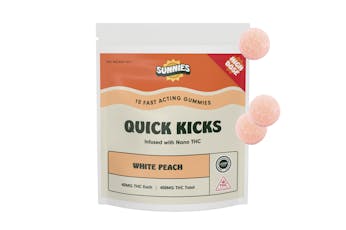Sunnies White Peach Nano THC Gummies | 40mg (10ct)