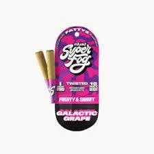 MFUSED - TWISTED FATTYS - PREROLL INFUSED - 0.5G - 2PK - GALACTIC GRAPE - INDICA HYBRID