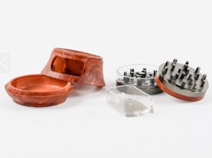 78mm Zinc 4pc Grinder, Assorted Wood