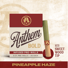 Anthem Bold Wood Tip Infused 5 Pack Prerolls 2.5g - Cherry Slugger