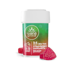 Quick Strawberry Margarita 1:1 CBD (20pk) | Gummies | Wana | 100mg