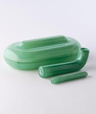 Gossamer - The Nesting Set | Milky Mint Glass | (Includes One-hitter | Pipe | Ashtray )
