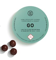 1906 | Go for Energy | Dark Chocolate Coffee Beans | 20 Pack | 100mg