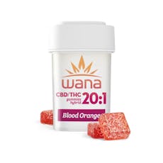 Wana - Gummies - Blood Orange (20:1) CBD:THC (H) 100mg