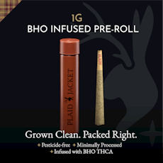 Hash Burger 1g Infused Joint BHO THCA - Plaid Jacket