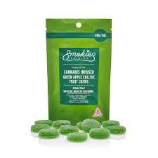 SMOKIEZ 1:1 CBG: Sour Green Apple THC - 10pk - 100mg