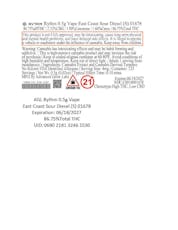 Rythm 0.5g Vape East Coast Sour Diesel (S) 01678
