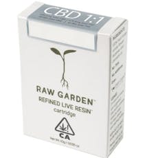Raw Garden CBD Cart 1g Mcgavin Special