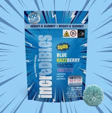 Incredibles Gummy (1 Piece) Sour Blue Razzberry (1:1 THC:CBG) 200mg