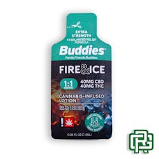 Fire & Ice Single Use Lotion | 0.25oz 80mg 1:1 (THC:CBD) | Buddies
