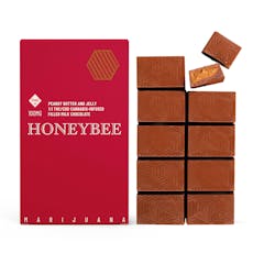 HONEYBEE - CHOCOLATE - 100MG THC / 100MG CBD - 10PK - PEANUT BUTTER & JELLY 1:1 MILK