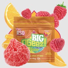 OGeez Peg's BIG Raspberry Orange RSO Gummy 100mg