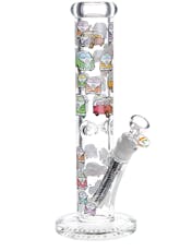 Pulsar Design Series Straight Tube Glass Water Pipe | V-Dubz | 12" | 14mm F