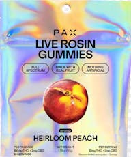 PAX Live Rosin Gummies - Heirloom Peach