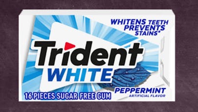 TRIDENT WHITE PEPPERMINT GUM