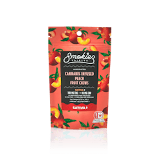 Smokiez-100mg Gummy-SATIVA-Peach