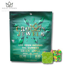 GOLD CROWN | GREEN APPLE | HAPPY | GUMMIES | 200MG | REC
