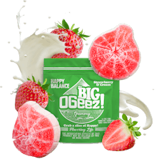OGeez | BIG Happy Balance, Strawberry and Cream 1:1 (THC:CBD) Gummies | 1 Pack (100mg)