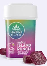 Wana Quick Indica Island Punch Fast-Acting Gummies 00374