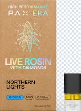 PAX ERA, .5G, Live Rosin with Diamonds, Northern Lights