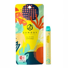 2g Lemon Drop Disposable Vape Sunday Extracts