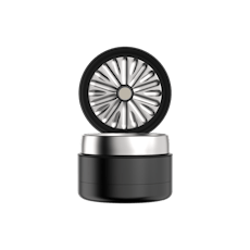 Flower Mill - Premium 2.5" Stainless Series Grinder - Black/Silver