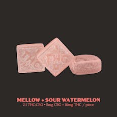 Sour Watermelon 2:1 CBG Mellow Gummies (100mg)