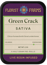 Live Resin Infused Green Crack - Pre-Roll 5 Pack (2.5g)