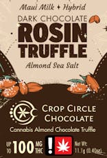 Crop Circle Hybrid Almond Sea Salt Chocolate Truffle Single 100mg