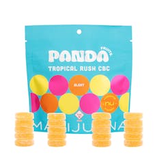 Panda: Wellness Gummies | Tropical Rush 1:1 | 100mg CBC : 100mg THC | 20pk