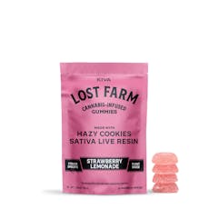 Lost Farm | Live Resin Gummies | Strawberry Lemonade X Hazy Cookies | 10pk