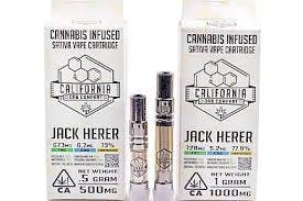 CALIFORNIA DAB COMPANY JACK HERER SATIVA VAPE CARTRIDGE 1g