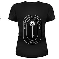 Women's Perfect Tri V-Neck Tee (Key with Name) - Black - M - The Heritage Club