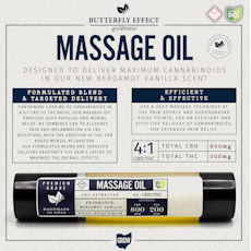 Butterfly Effect - Topical - Massage Oil Bergamont & Vanilla 4:1 CBD:THC