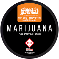 Blood Orange (Hybrid) 1:1:1 THC:THCV:CBC Rosin Gummies 20pk - 100mg