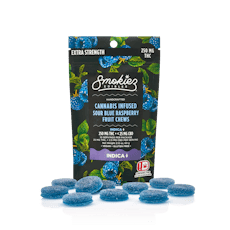 Smokiez-250mg Gummy-INDICA-SOUR Blue Raspberry