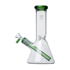 9" Bong - Clear w/ Green